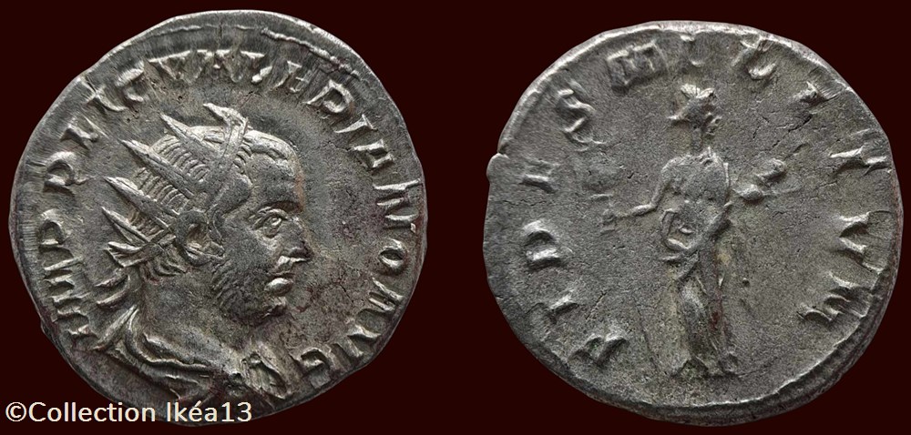 monnaies antiques romaines imperiales et republicaines imp p lic valeriano avg fides militvm