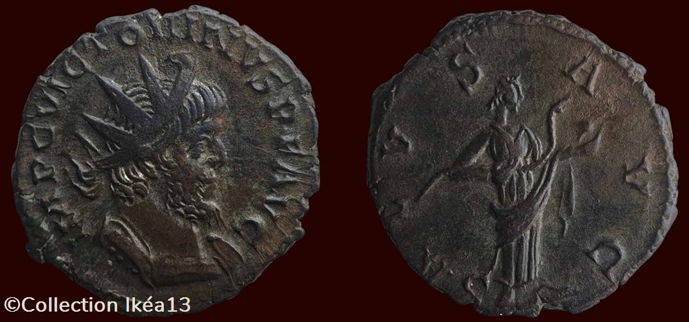 monnaies antiques romaines imperiales et republicaines imp c victorinvs p f avg salus avg