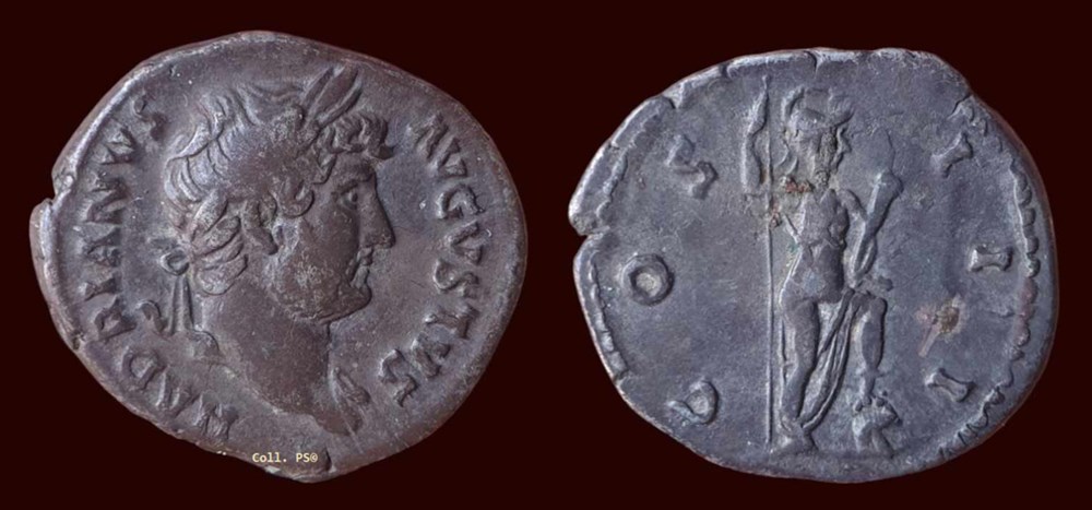 HADRIANVS AVGVSTVS / COS III monnaies antiques romaines imperiales et republicaines hadrianvs avgvstvs cos iii