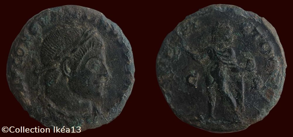 IMP CONSTANTINVS P F AVG / SOLI INVICTO COMITI monnaies antiques romaines imperiales et republicaines imp constantinvs p f avg soli invicto comiti