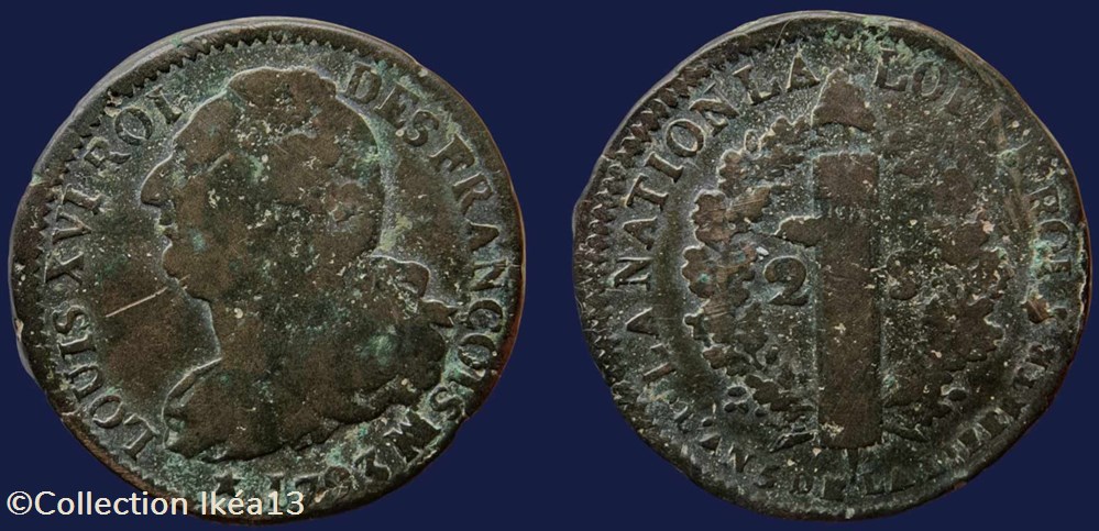monnaies monde france louis xvi roi des francois la nation la loi le roi