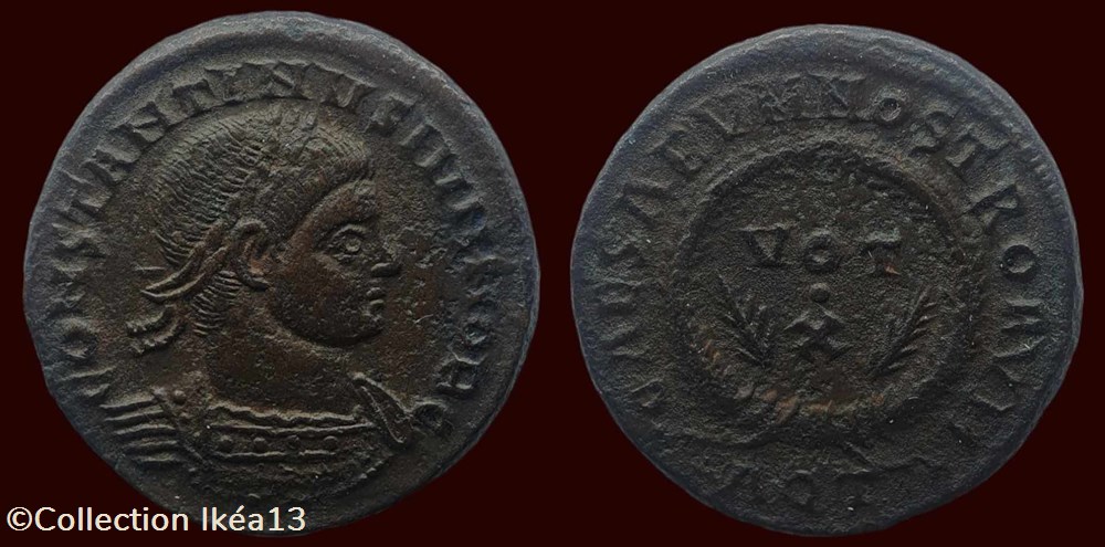 CONSTANTINVS IVN NOB C / CAESARVM NOSTRORVM monnaies antiques romaines imperiales et republicaines constantinvs ivn nob c caesarvm nostrorvm