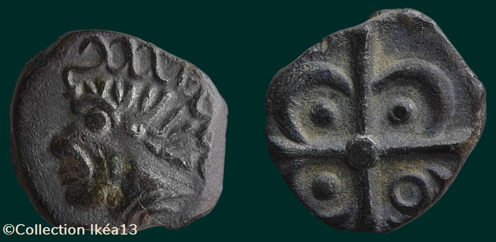 Volques Arécomiques - Drachme négroïde monnaies antiques celtes volques arecomiques drachme negroide