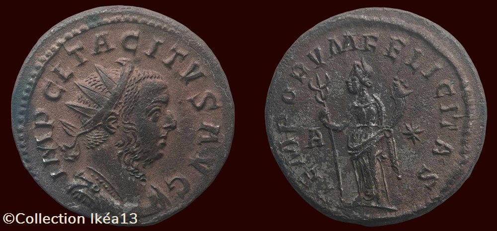 IMP CL TACITVS AVG / TEMPORVM FELICITAS monnaies antiques romaines imperiales et republicaines imp cl tacitvs avg temporvm felicitas