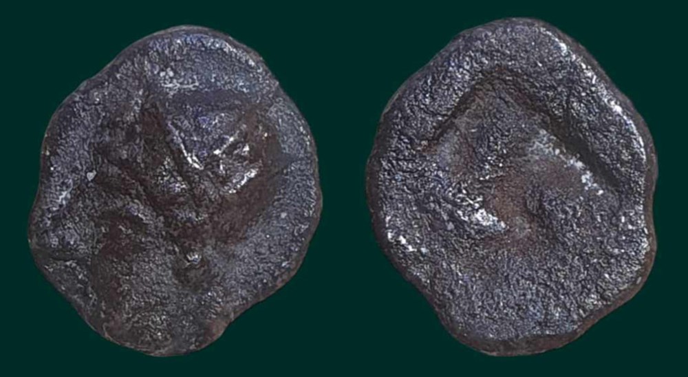 Hémiobole au bonnet perlé monnaies antiques celtes hemiobole au bonnet perle