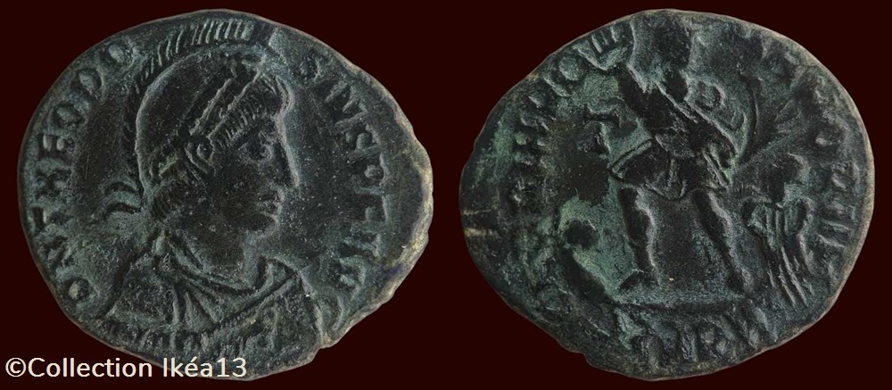 D N THEODOSIVS P F AVG / GLORIA ROMANORVM monnaies antiques romaines imperiales et republicaines d n theodosivs p f avg gloria romanorvm