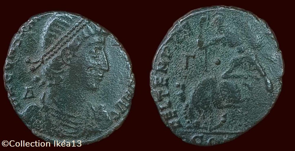 D N CONSTANTIVS P F AVG / FEL TEMP REPARATIO monnaies antiques romaines imperiales et republicaines d n constantivs p f avg fel temp reparatio