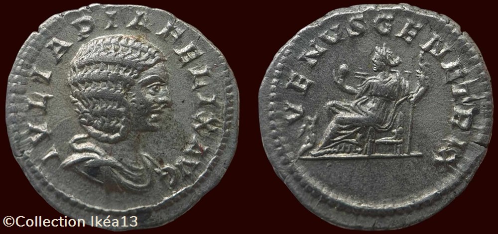 IVLIA PIA FELIX AVG / VENVS GENETRIX monnaies antiques romaines imperiales republicaines ivlia pia felix avg venvs genetrix