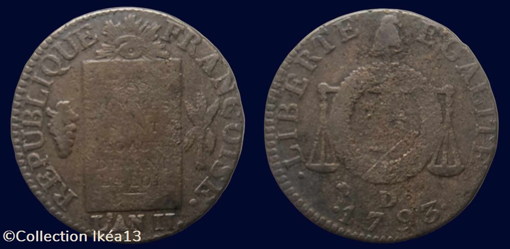 REPUBLIQUE FRANÇOISE / .LIBERTE' - E'GALITE'. monnaies monde france republique francoise liberte galite