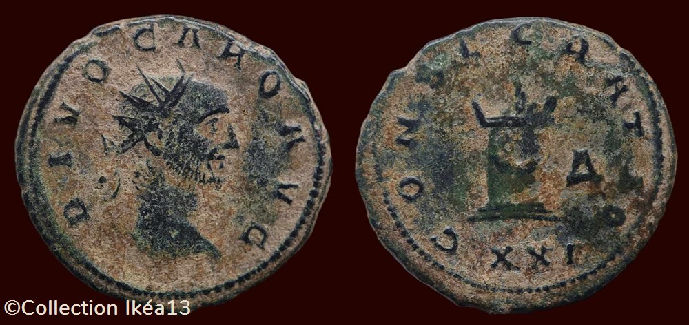 DIVO CARO AVG / CONSECRATIO monnaies antiques romaines imperiales et republicaines divo caro avg consecratio