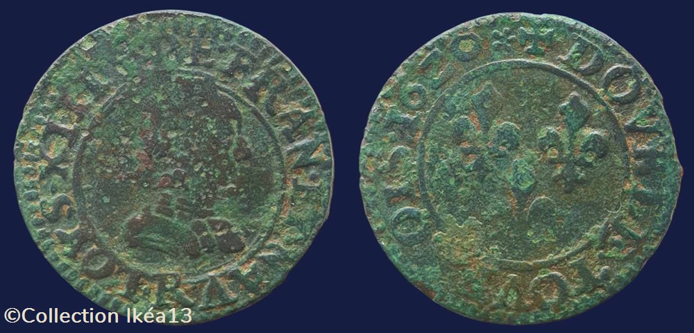 monnaies europe medievale france royales loys xiii r de fran et nav r dovble tovrnois 16z0