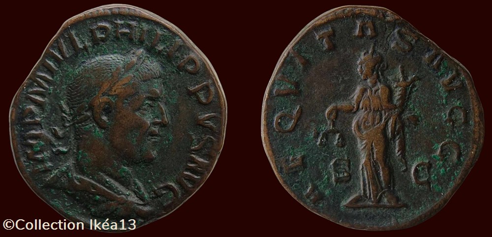 monnaies antiques romaines imperiales et republicaines imp m ivl philippvs avg aeqvitas avgg