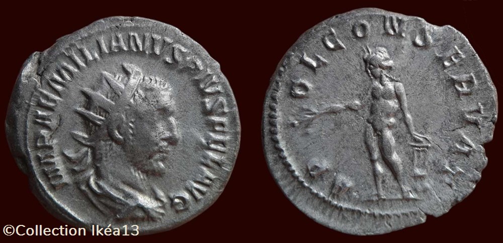 IMP AEMILIANVS PIVS FEL AVG / APOL CONSERVAT monnaies antiques romaines imperiales et republicaines imp aemilianvs pivs fel avg apol conservat