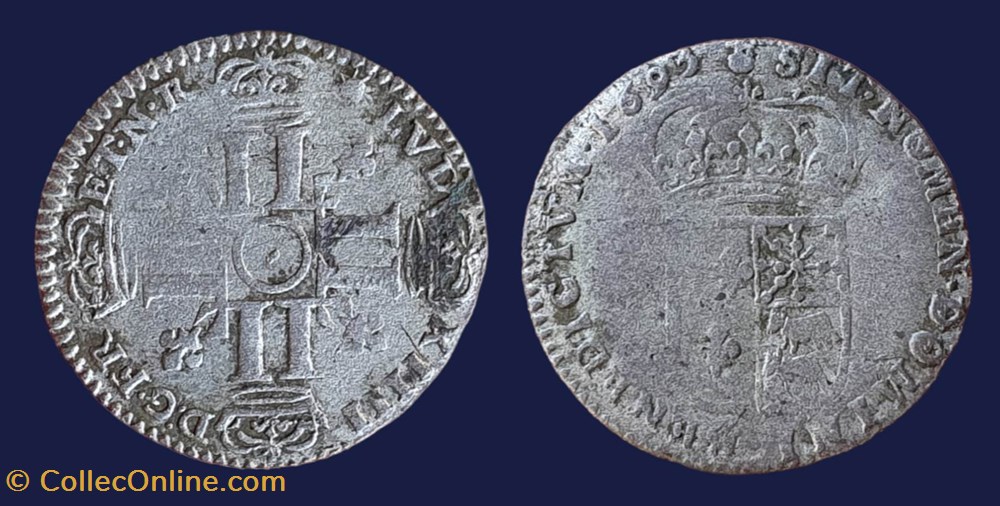 monnaies europe medievale france royales louis xiv quinzain aux huit l du bearn