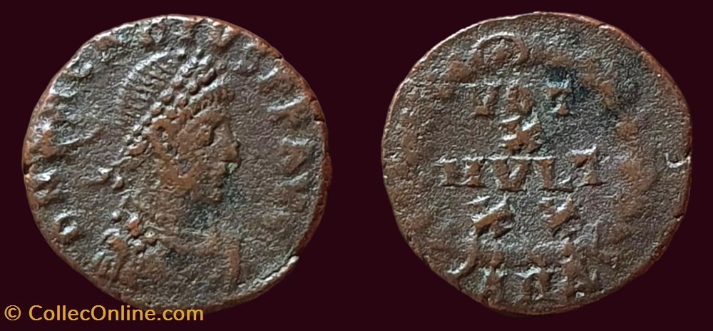 D N ARCADIVS P F AVG / VOT X MVLT XX monnaies antiques romaines imperiales et republicaines d n arcadivs p f avg vot x mvlt xx