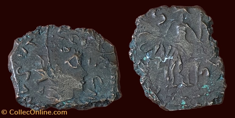 TÉTRICUS II - Antoninien, imitation locale monnaies antiques romaines imperiales republicaines tetricus ii antoninien imitation locale