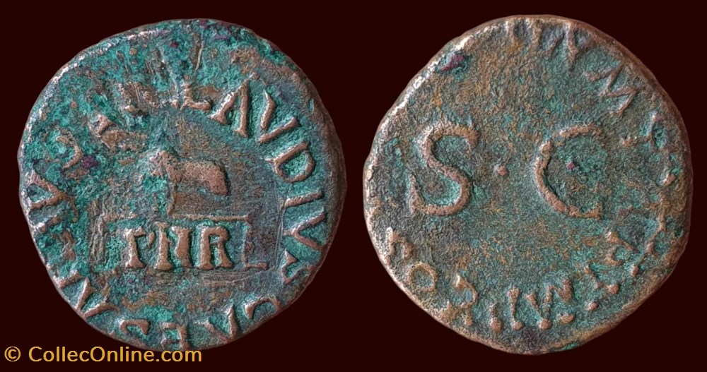 TI CLAVDIVS CAESAR AVG / monnaies antiques romaines imperiales et republicaines ti clavdivs caesar avg