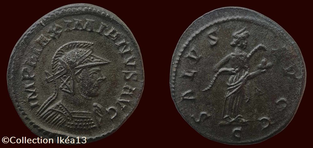 IMP MAXIMIANVS AVG / SALVS AVGG monnaies antiques romaines imperiales et republicaines imp maximianvs avg salvs avgg