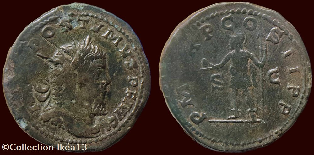 IMP C POSTVMVS P F AVG / P M TR P COS II P P monnaies antiques romaines imperiales et republicaines imp c postvmvs p f avg p m tr p cos ii p p