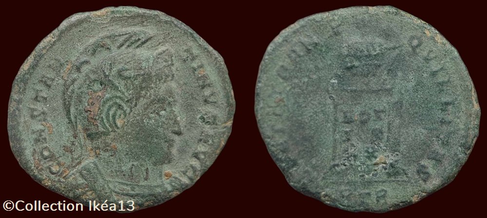 CONSTANTINVS AVG / BEATA TRANQVILLITAS monnaies antiques romaines imperiales et republicaines constantinvs avg beata tranqvillitas
