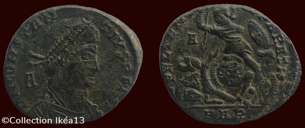 D N CONSTANTIVS P F AVG / FEL TEMP REPARATIO monnaies antiques romaines imperiales et republicaines d n constantivs p f avg fel temp reparatio