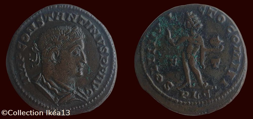 IMP CONSTANTINVS PF AVG / SOLI INVICTO COMITI monnaies antiques romaines imperiales et republicaines imp constantinvs pf avg soli invicto comiti