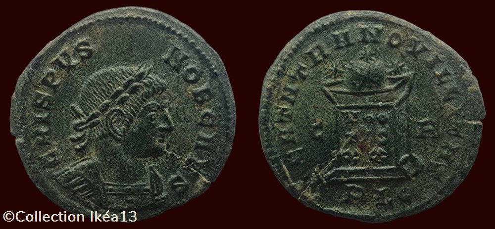 CRISPVS NOB CAES / BEATA TRANQVILLITAS VOTIS XX monnaies antiques romaines imperiales et republicaines crispvs nob caes beata tranqvillitas votis xx