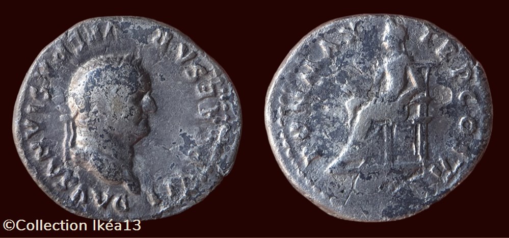 IMP CAESAR VESPASIANVS AVG / PON MAX TR P COS VI monnaies antiques romaines imperiales et republicaines imp caesar vespasianvs avg pon max tr p cos vi