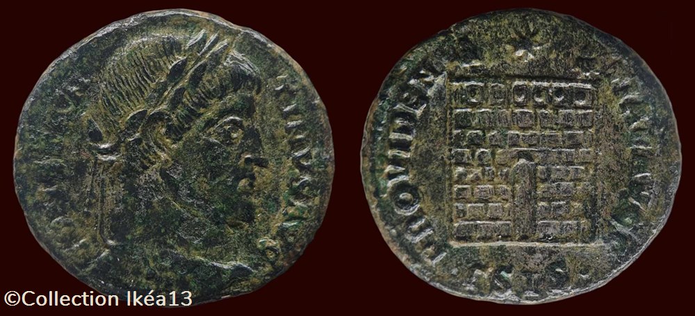 CONSTANTINVS AVG / PROVIDENTIAE AVGG monnaies antiques romaines imperiales et republicaines constantinvs avg providentiae avgg