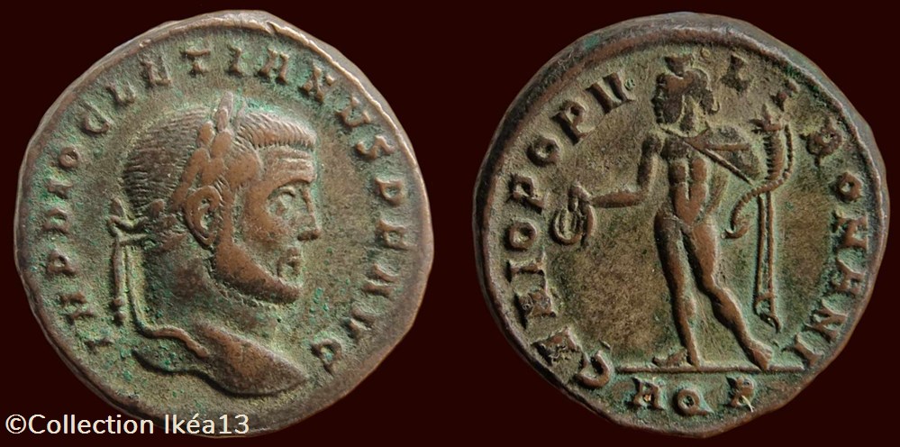 IMP DIOCLETIANVS P F AVG / GENIO POPVLI ROMANI monnaies antiques romaines imperiales republicaines imp diocletianvs p f avg genio popvli romani