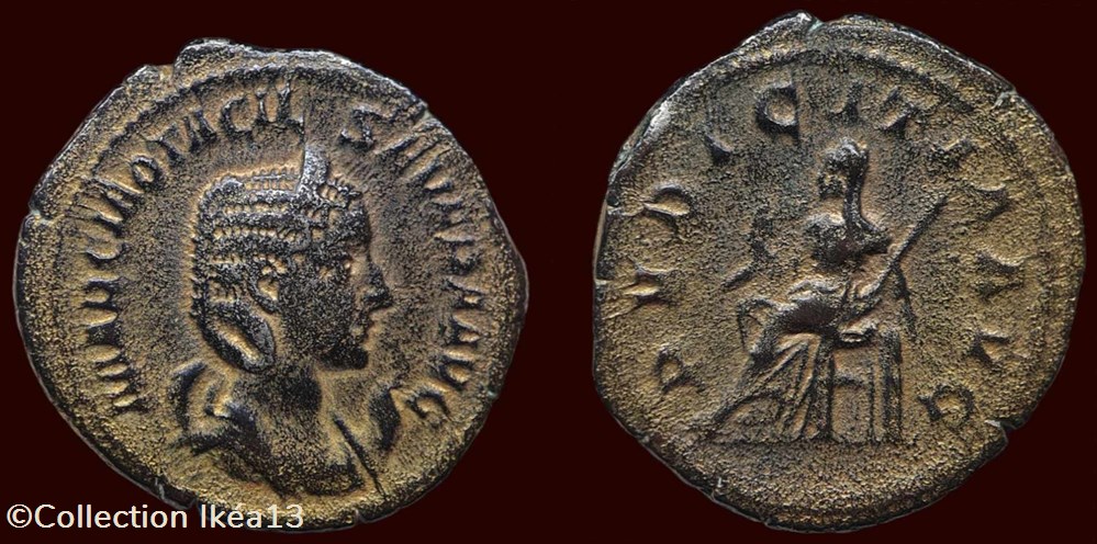 MARCIA OTACIL SEVERA AVG / PVDICITIA AVG monnaies antiques romaines imperiales et republicaines marcia otacil severa avg pvdicitia avg