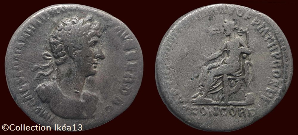 IMP CAESAR TRAIAN HADRIAN OPT AVG GER DAC / PARTHIC DIVI TRAIAN AVG F P M TR P COS P P // CONCORD monnaies antiques romaines imperiales et republicaines imp caesar traian hadrian opt avg ger dac parthic divi traian avg f p m tr p cos p p concord