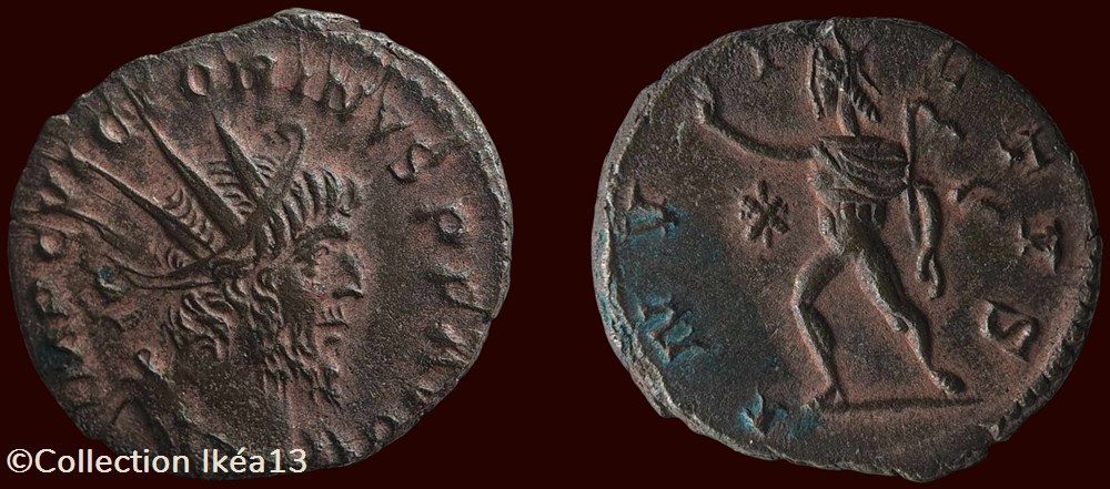 monnaies antiques romaines imperiales et republicaines imp c victorinvs p f avg invictvs