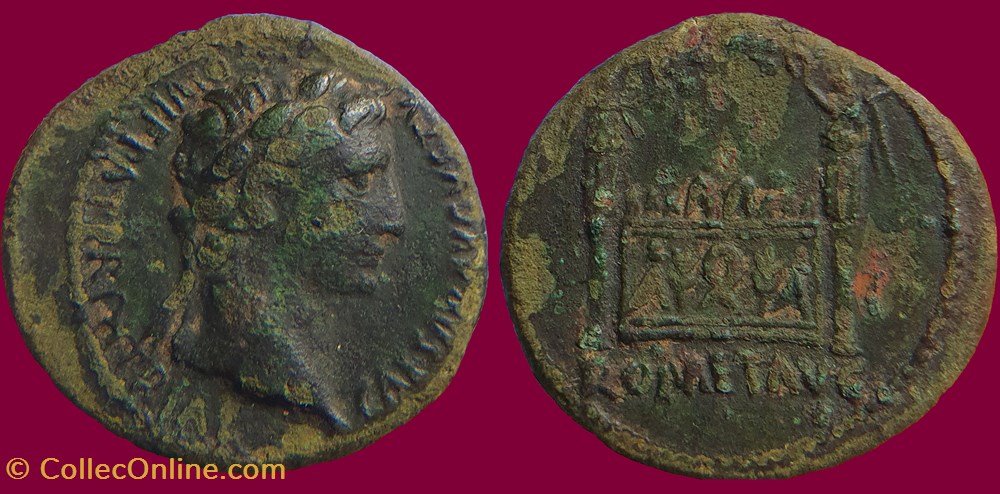 CAESAR AVGVSTVS DIVI F PATER PATRIAE / ROM ET AVG monnaies antiques romaines imperiales republicaines caesar avgvstvs divi f pater patriae rom et avg