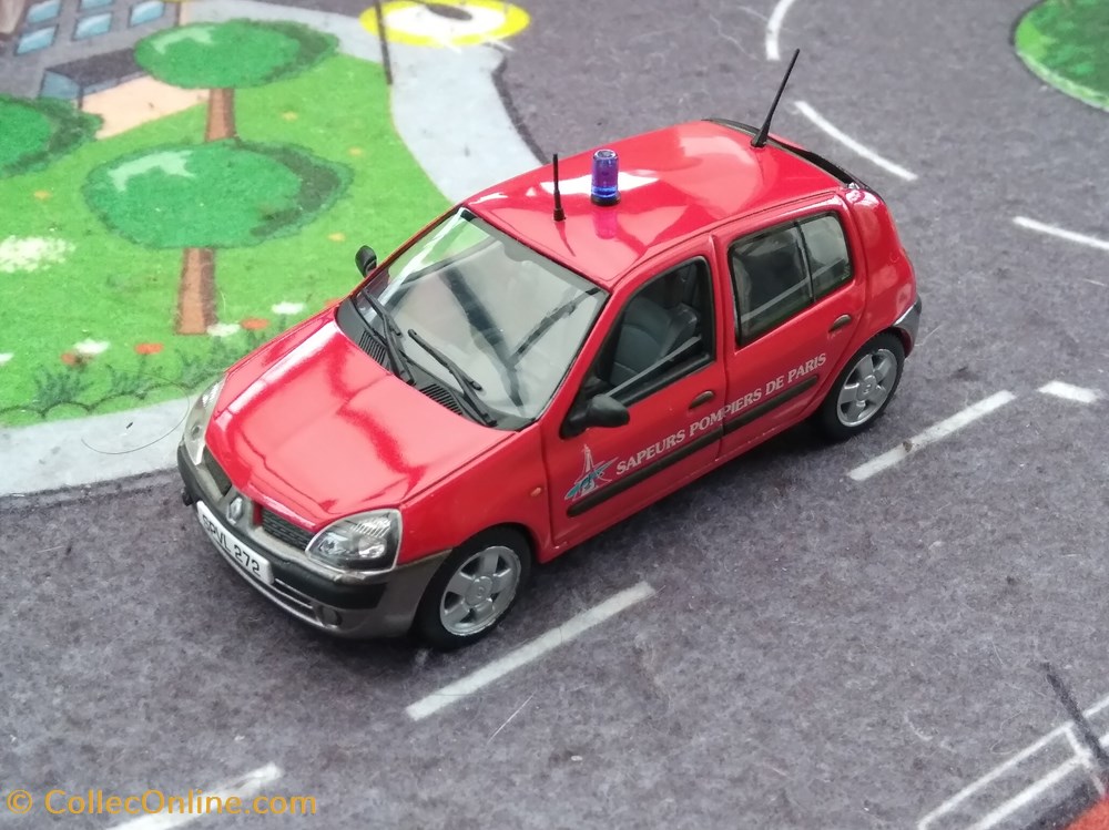 Renault Clio "Pompier de Paris" modeles reduits voitures renault clio pompier de paris