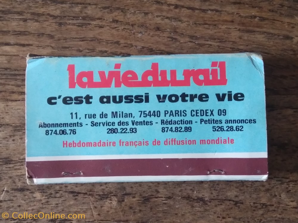 objets publicitaires boite allumettes tgv la vie du rail
