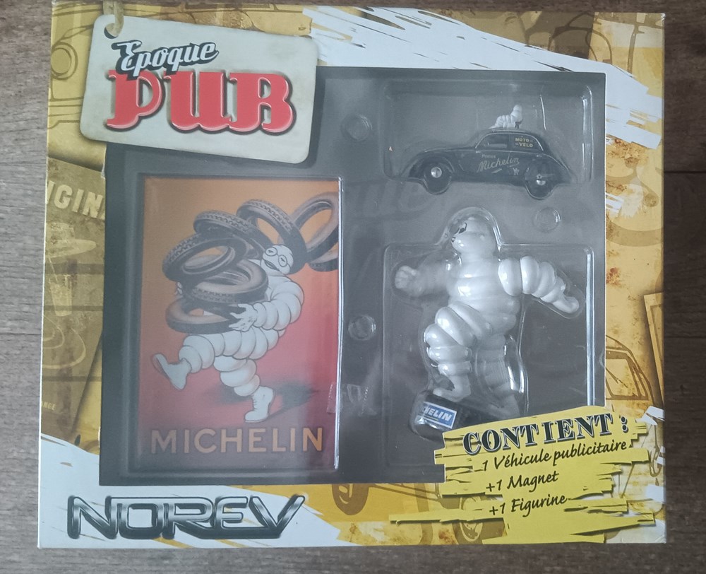 Coffret Epoque Pub Michelin modeles reduits accessoires coffret epoque pub michelin