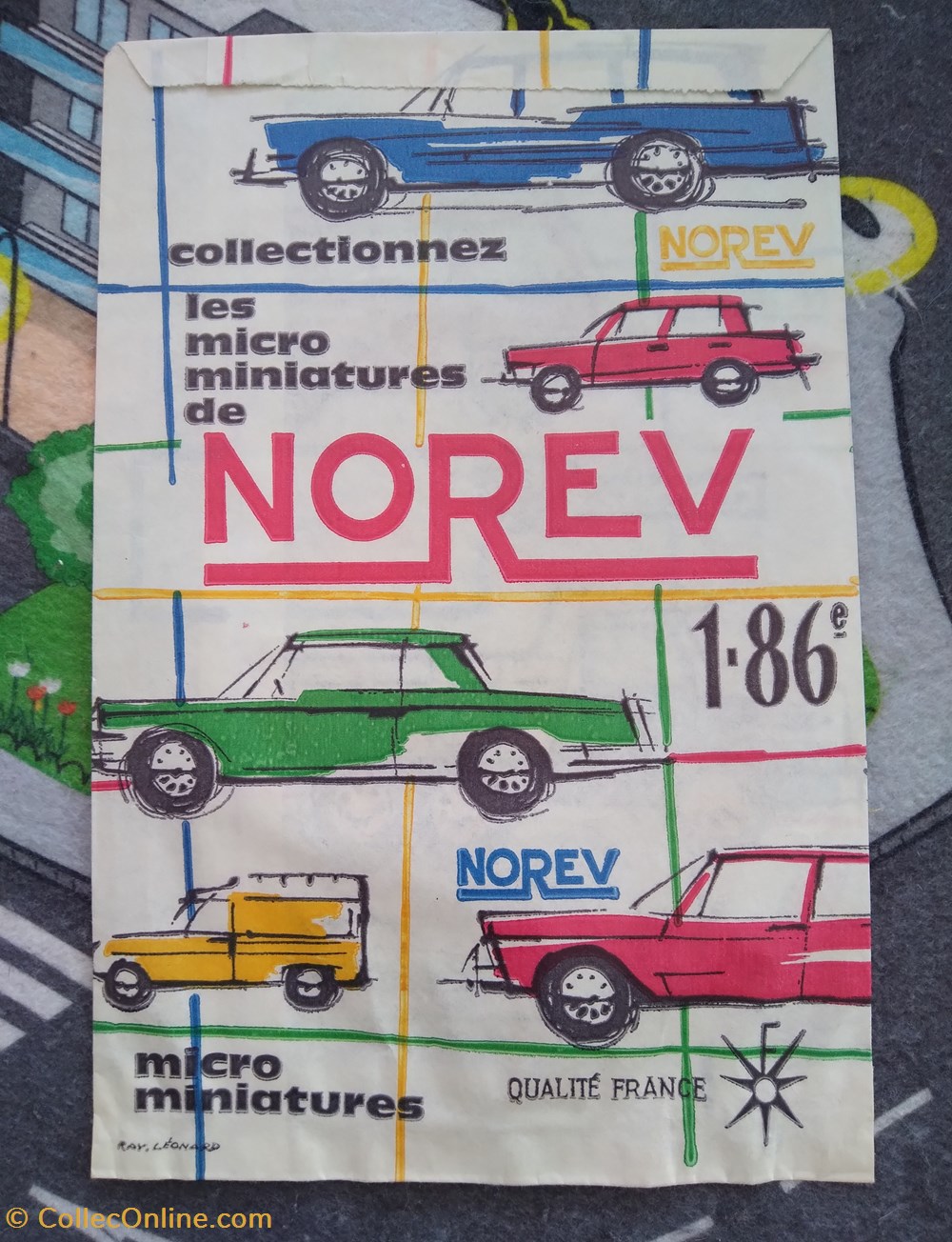 Sachet Norev "collectionnez les micro miniatures de Norev" documents anciens publicites sachet norev collectionnez les micro miniatures de norev