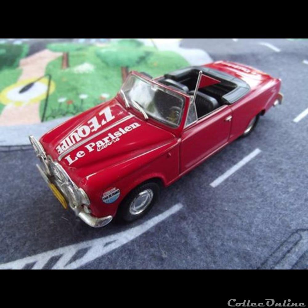 modele reduit voiture caravane du tour de france n 50 peugeot 403 cabriolet directeur de course