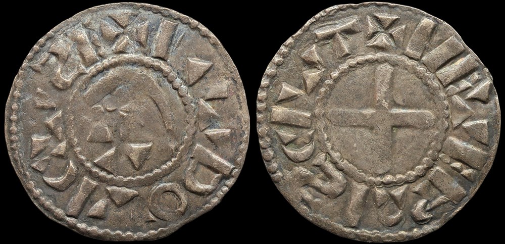 Comté de Nevers, denier au nom de Louis IV monnaies europe medievale france feodales comte de nevers denier au nom de louis iv