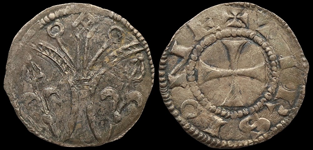 Seigneurie de Vierzon, obole anonyme monnaies europe medievale france feodales seigneurie de vierzon obole anonyme
