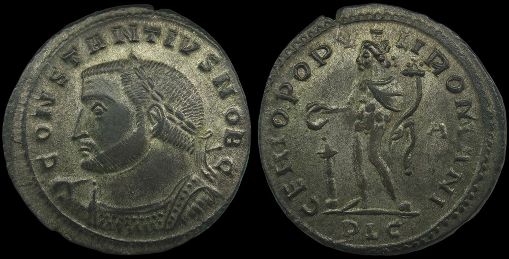 Tétrarchie, Constance Chlore, Follis, Lyon monnaies antiques romaines imperiales republicaines tetrarchie constance chlore follis lyon