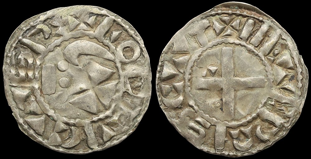 Comté de Nevers, denier au nom de Louis IV monnaies europe medievale france feodales comte de nevers denier au nom de louis iv