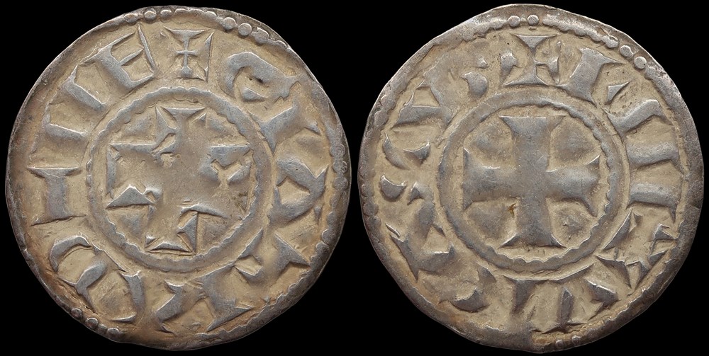 Vicomté de Limoges, denier anonyme monnaies europe medievale france feodales vicomte de limoges denier anonyme