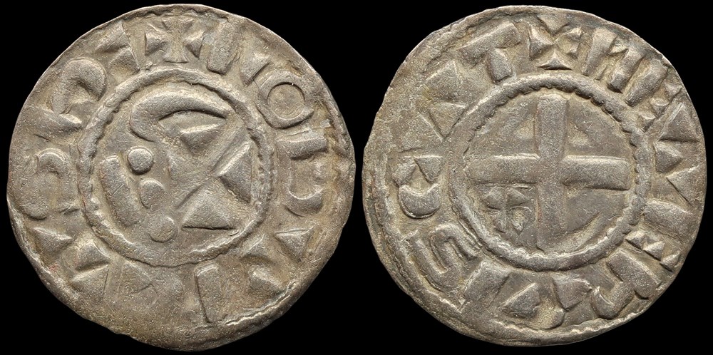 Comté de Nevers, denier au nom de Louis IV monnaies europe medievale france feodales comte de nevers denier au nom de louis iv
