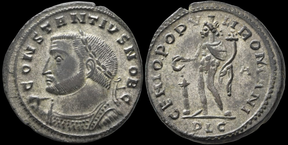 Tétrarchie, Constance Chlore, Follis, Lyon monnaies antiques romaines imperiales republicaines tetrarchie constance chlore follis lyon