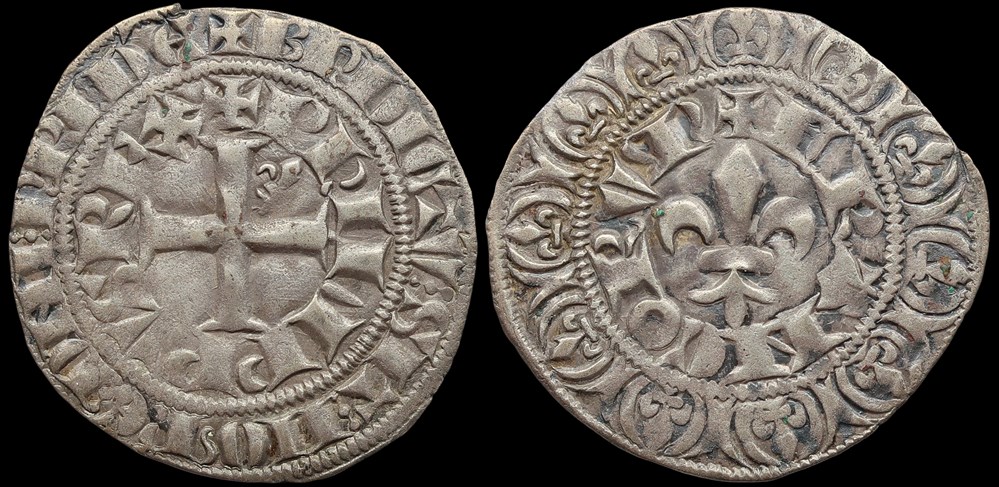 monnaies europe medievale france royales 1328 1350 philippe vi gros a la fleur de lis 2eme emission
