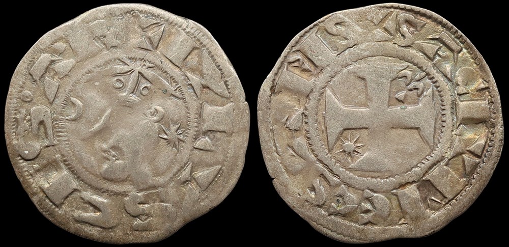 Comté de Sancerre, denier anonyme monnaies europe medievale france feodales comte de sancerre denier anonyme