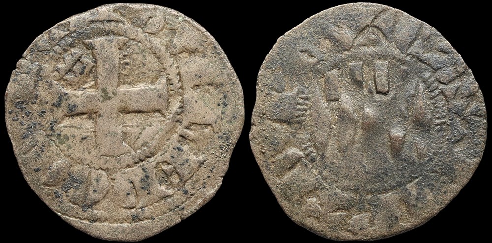 Seigneurie de Déols, denier de Guillaume III de Chauvigny monnaies europe medievale france feodales seigneurie de deols denier de guillaume iii de chauvigny