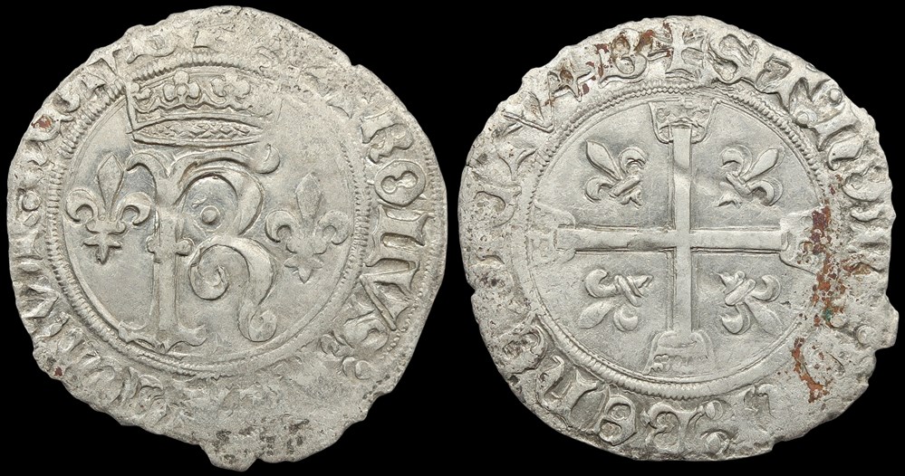 1483-1498 Charles VIII, Karolus, Bourges monnaies europe medievale france royales 1483 1498 charles viii karolus bourges